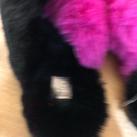 Chinese laundry fuzzy open toe slippers women’s size large 9-10 NWT - Picture 2 of 4